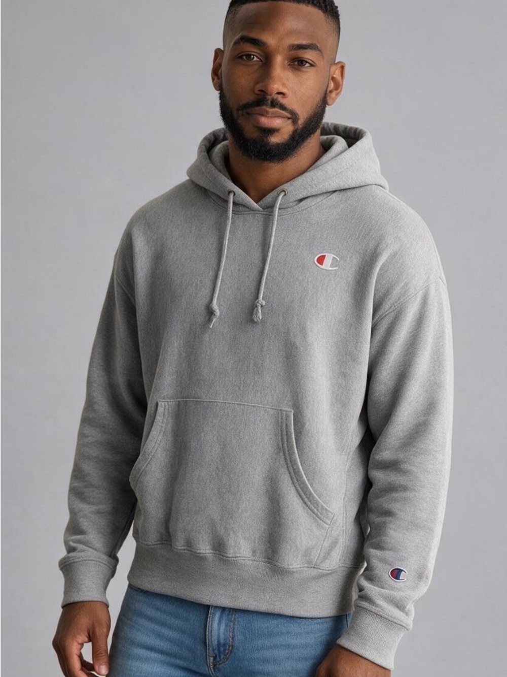 Champion Reverse Gray Pullover Hoodie